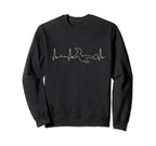 Funny Heartbeat Soccer Volley Sweatshirt - Aesthetic Graphic for Adults