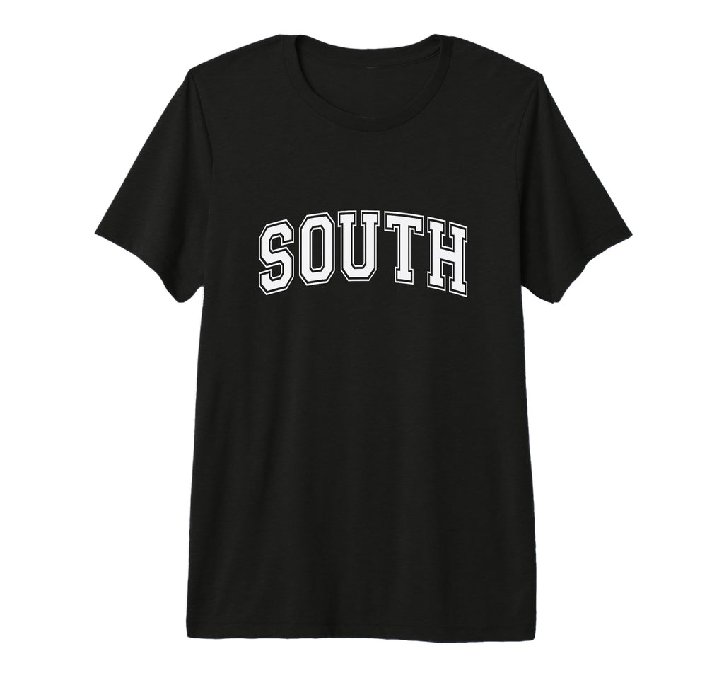 White South Team Colors Spirit Sports T-Shirt - Fun Novelty Design Unisex