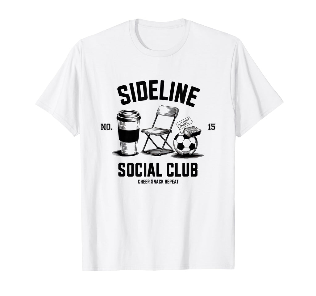 Sideline Social Club Soccer Mom Game T-Shirt - Novelty Apparel for Adults