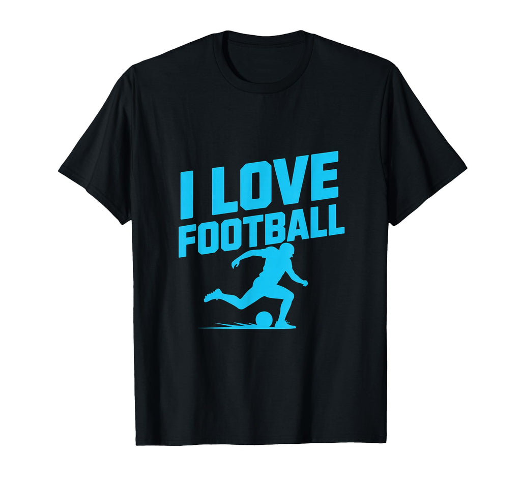 I Love Football Soccer Player T-Shirt - Aesthetic Graphic for Adults