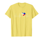 Philippines Love Filipino Flag Heart T-Shirt - Streetwear Style Men Women
