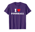 I Love Foosball Heart Funny Table T-Shirt - Novelty Apparel for Adults