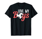 Family Soccer Football Love My Mom T-Shirt - Minimalist Print Unisex