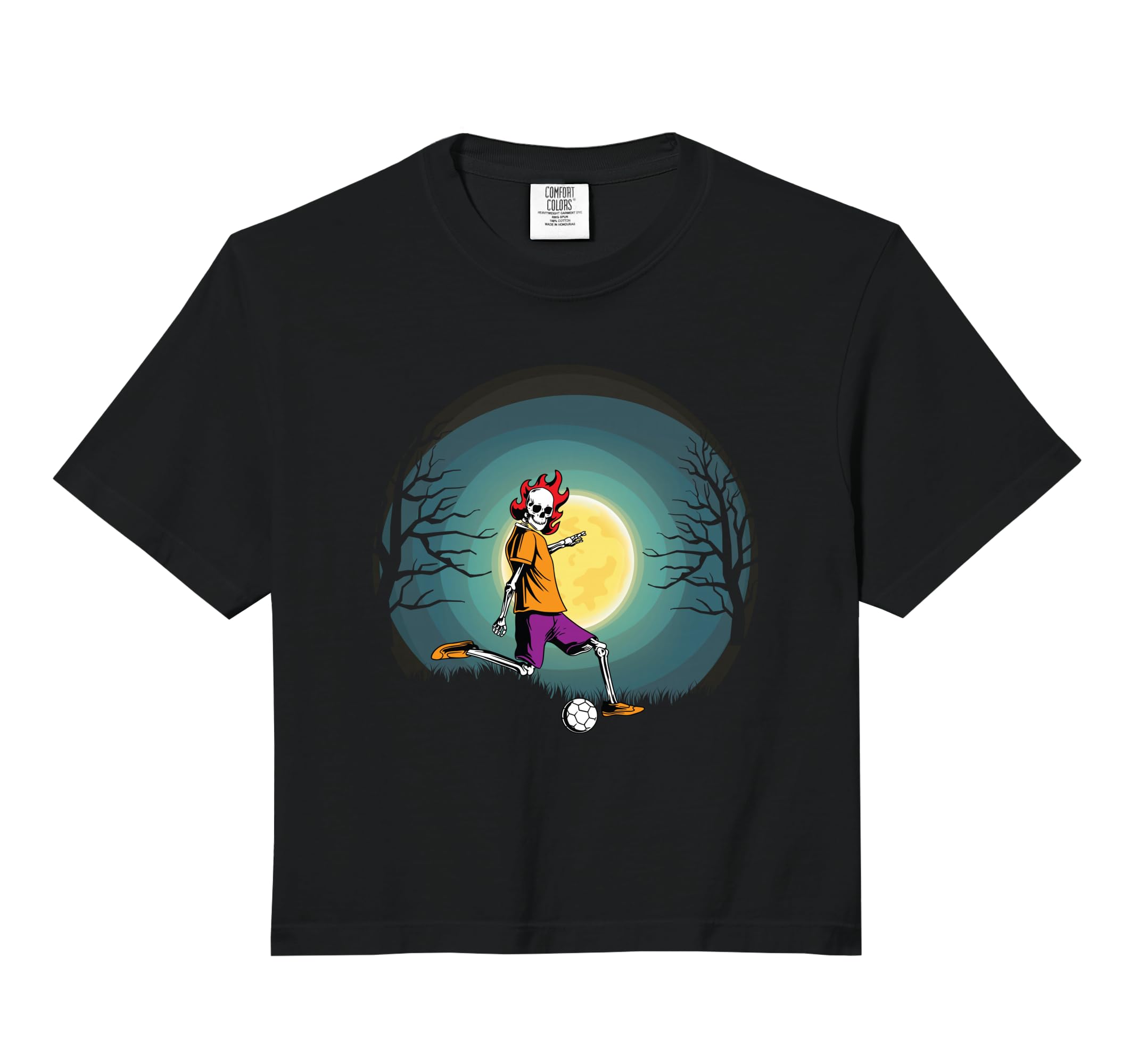Skeleton Soccer Coach Fan Halloween Sweatshirt - Unique Graphic Men Women