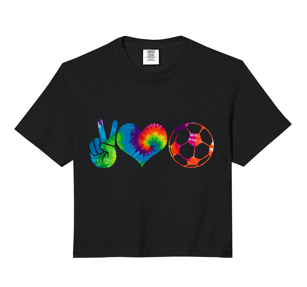 Soccer Tie Dye Peace Love Soccer Player Hoodie - Trendy Graphic Unisex