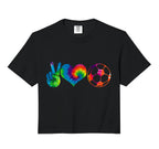 Soccer Tie Dye Peace Love Soccer Player Hoodie - Trendy Graphic Unisex