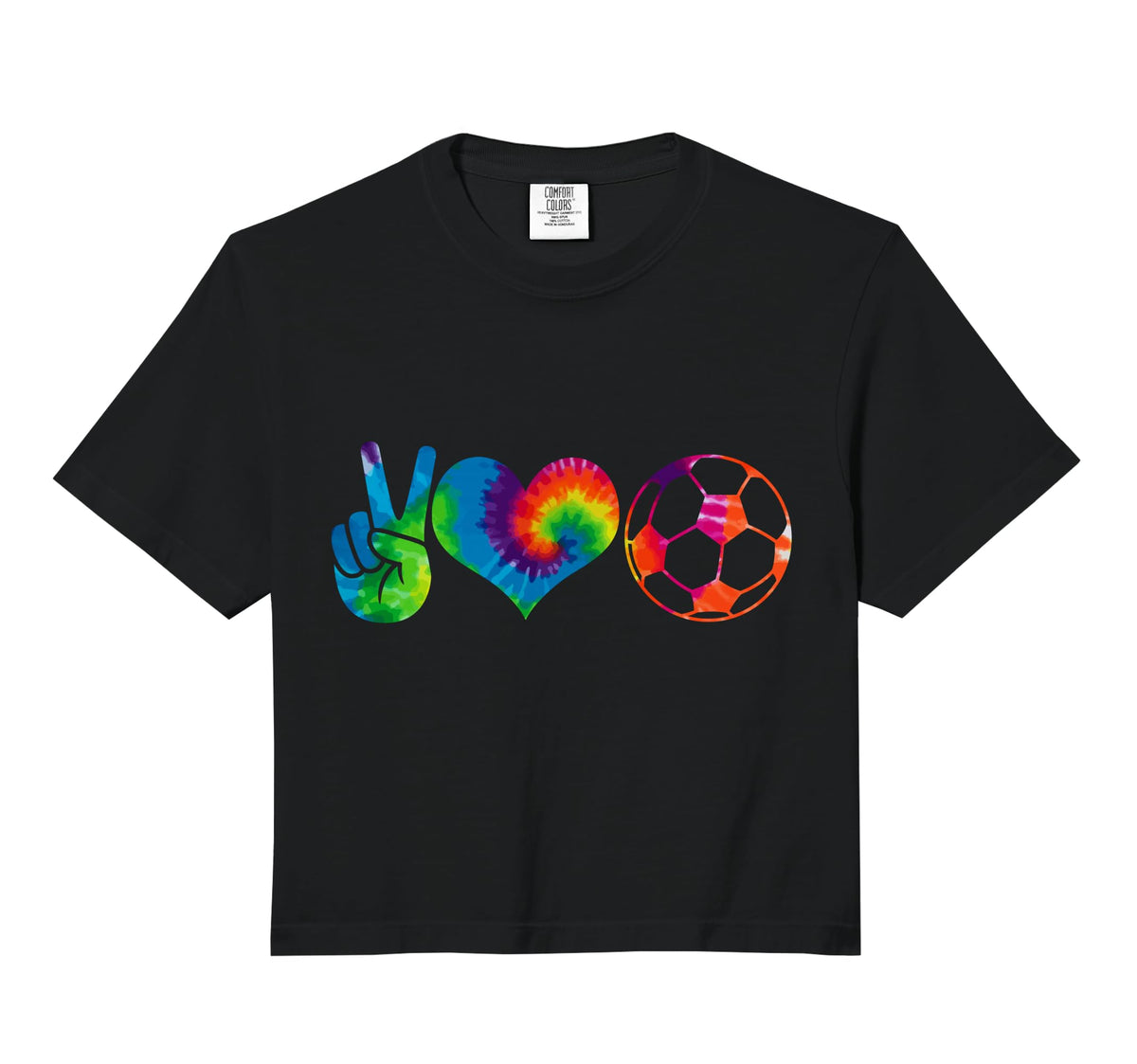 Soccer Tie Dye Peace Love Soccer Player Hoodie - Trendy Graphic Unisex