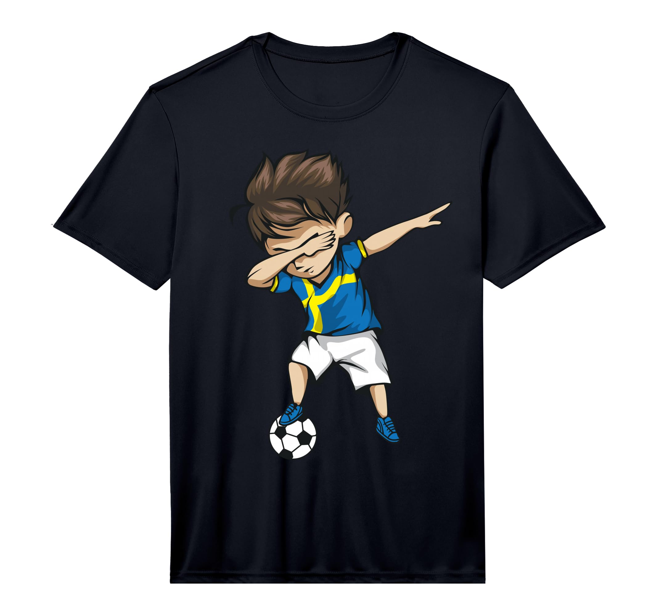 Dabbing Soccer Sweden Swedish Football T-Shirt - Fun Novelty Design Unisex