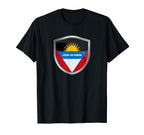 Antigua Flag Badge Soccer Fans T-Shirt - Aesthetic Graphic Unisex