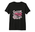 Soccer Mom Life Leopard Mama Tri Blend T-Shirt - Novelty Apparel Unisex