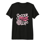 Soccer Mom Life Leopard Mama Tri Blend T-Shirt - Novelty Apparel Unisex