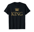 King Gold Crown Birthday T-Shirt - Trendy Graphic for Adults