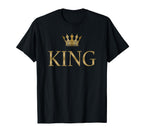 King Gold Crown Birthday T-Shirt - Trendy Graphic for Adults
