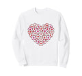 Heart Shaped Soccer Ball Pattern Sweatshirt - Aesthetic Graphic Unisex
