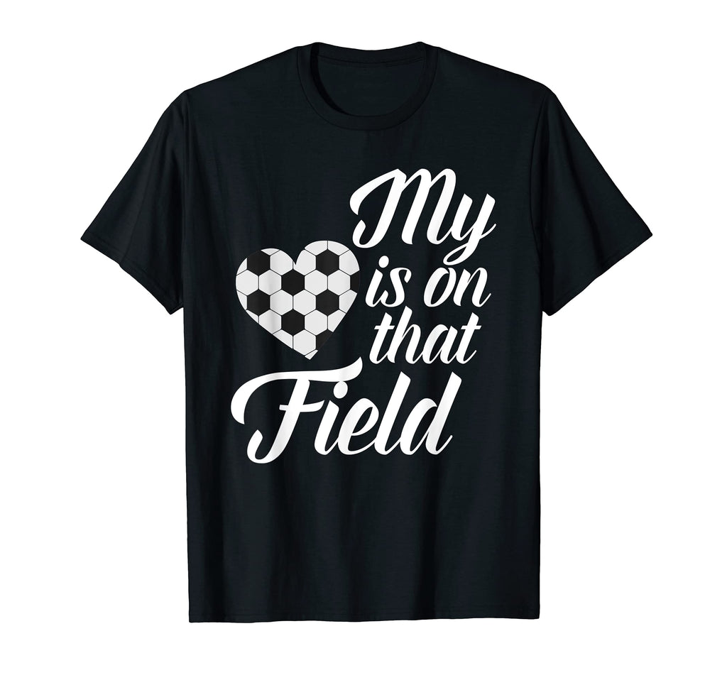 Proud Soccer Parents My Heart Is That T-Shirt - Minimalist Print Unisex