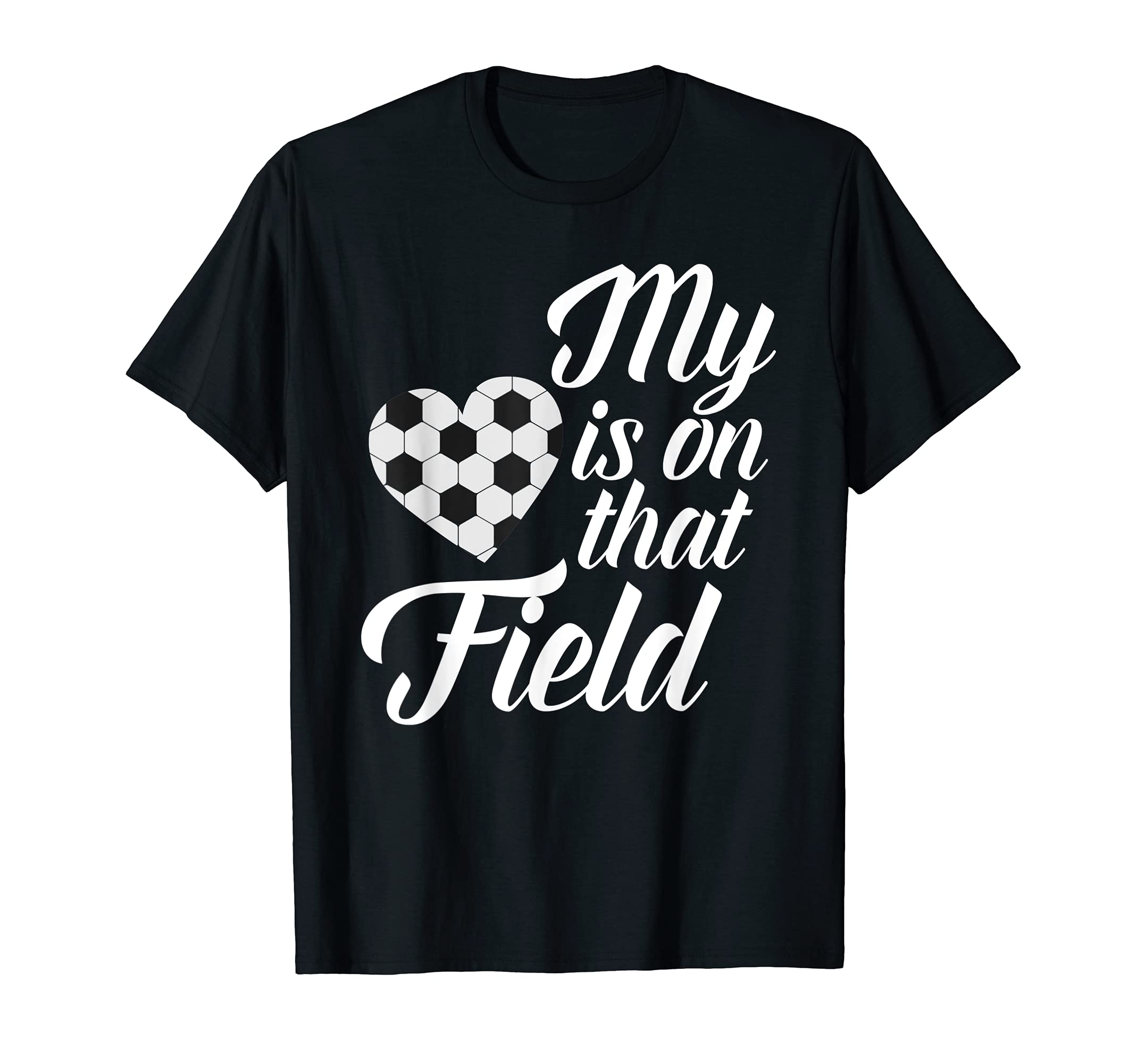 Proud Soccer Parents My Heart Is That T-Shirt - Minimalist Print Unisex