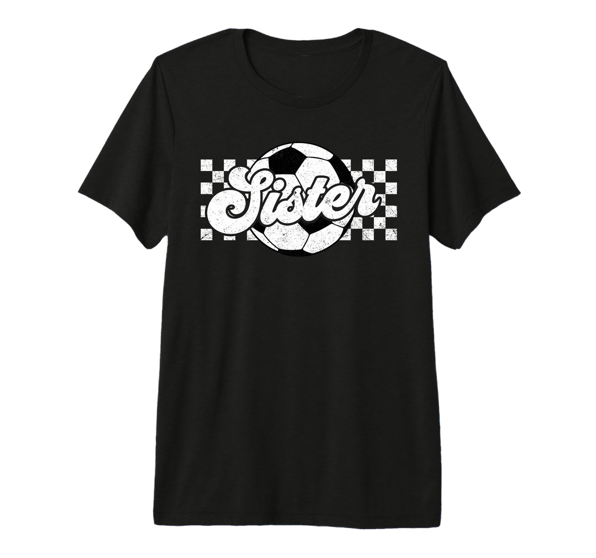 Soccer Sister Little Family Mothers Day T-Shirt - Minimalist Print Unisex