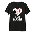 Ball Mama Funny Soccer Baseball T-Shirt - Casual Everyday Wear for Adults