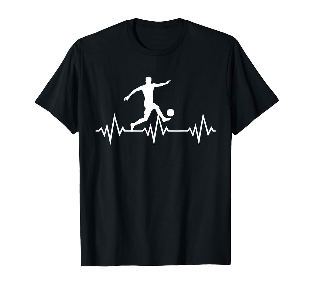 Soccer Heartbeat Heartbeat Soccer Player T-Shirt - Unique Graphic Men Women