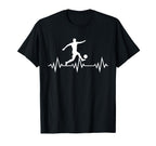 Soccer Heartbeat Heartbeat Soccer Player T-Shirt - Unique Graphic Men Women