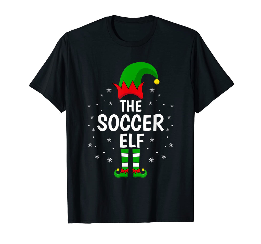 Soccer Elf Matching Family Funny T-Shirt - Fun Novelty Design for Adults