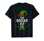 Soccer Elf Matching Family Funny T-Shirt - Fun Novelty Design for Adults