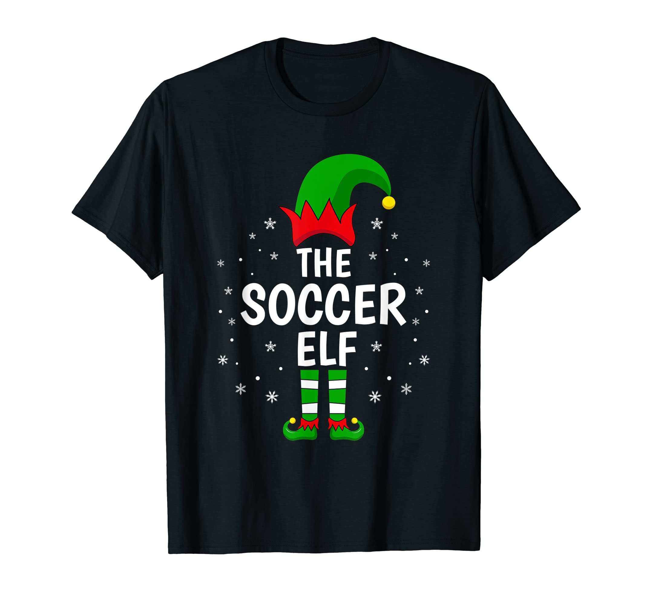 Soccer Elf Matching Family Funny T-Shirt - Fun Novelty Design for Adults