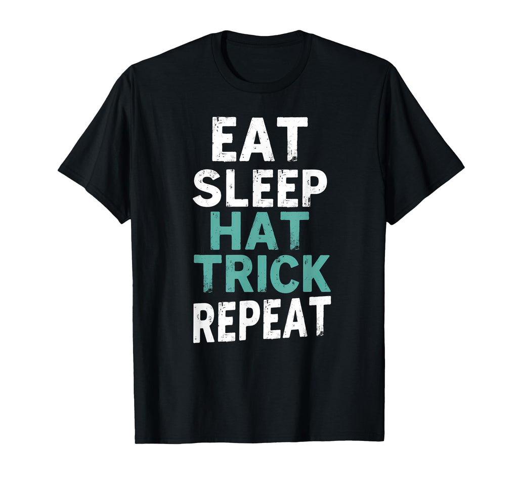Soccer Eat Sleep Hat Trick Repeat Ice T-Shirt - Fun Novelty Design Unisex