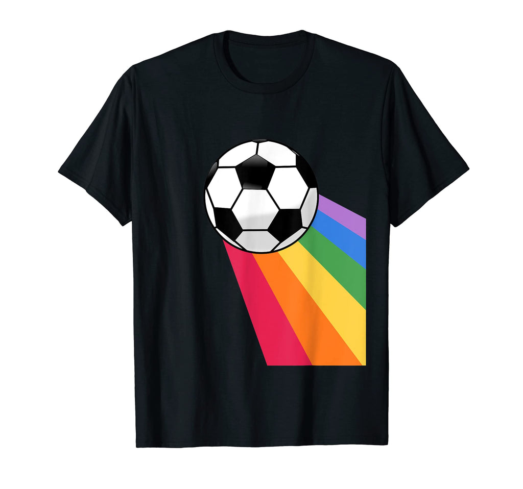 Soccer Ball Rainbow Soccer Player T-Shirt - Minimalist Print Men Women