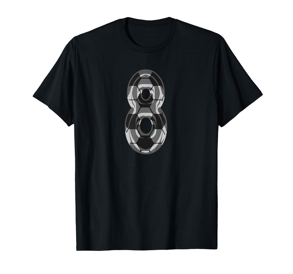Soccer Number 8 Soccer 8 Jersey T-Shirt - Casual Everyday Wear Men Women