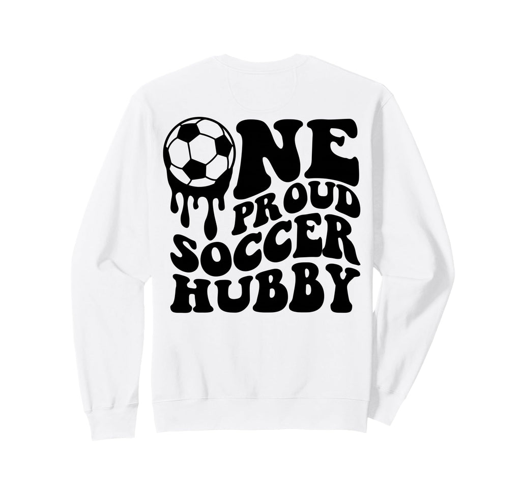 Proud Soccer Hubby Soccer Ball Sweatshirt - Custom Art Print for Adults
