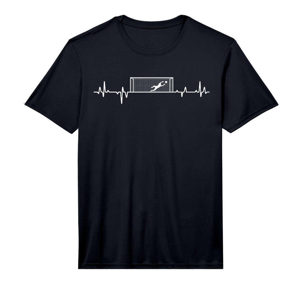 Soccer Goalie Heartbeat Soccer T-Shirt - Fun Novelty Design Unisex