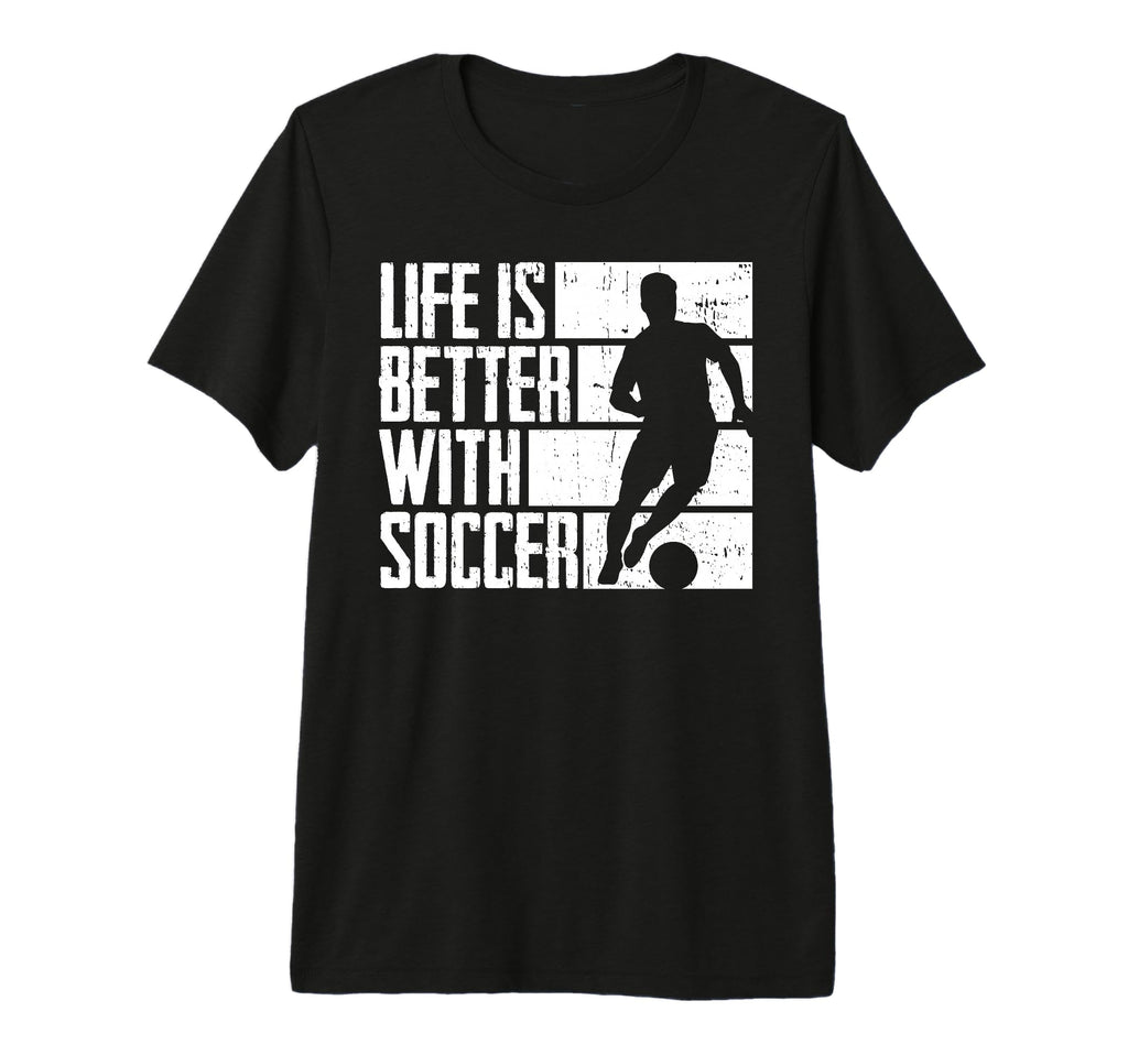 Mens Funny Better Soccer Tri Blend T-Shirt - Trendy Graphic for Adults