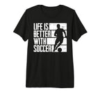 Mens Funny Better Soccer Tri Blend T-Shirt - Trendy Graphic for Adults