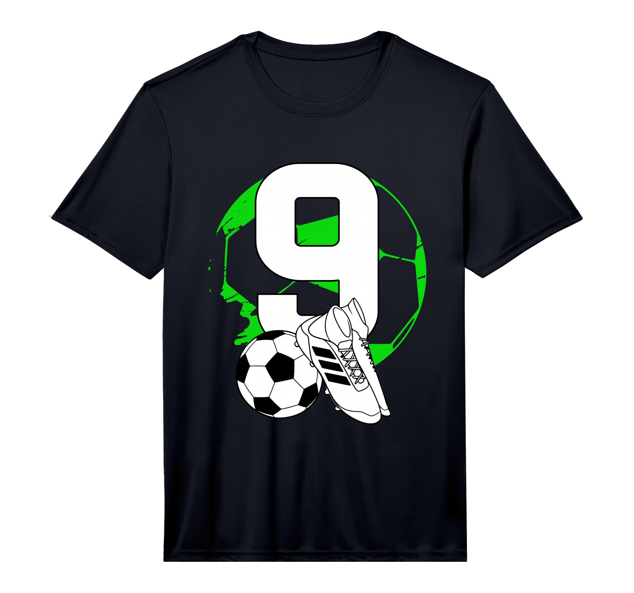 9Th Birthday Soccer Player Football 9 T-Shirt - Novelty Apparel Unisex