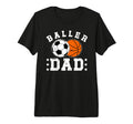 Mens Baller Dad Soccer T-Shirt - Casual Everyday Wear for Adults
