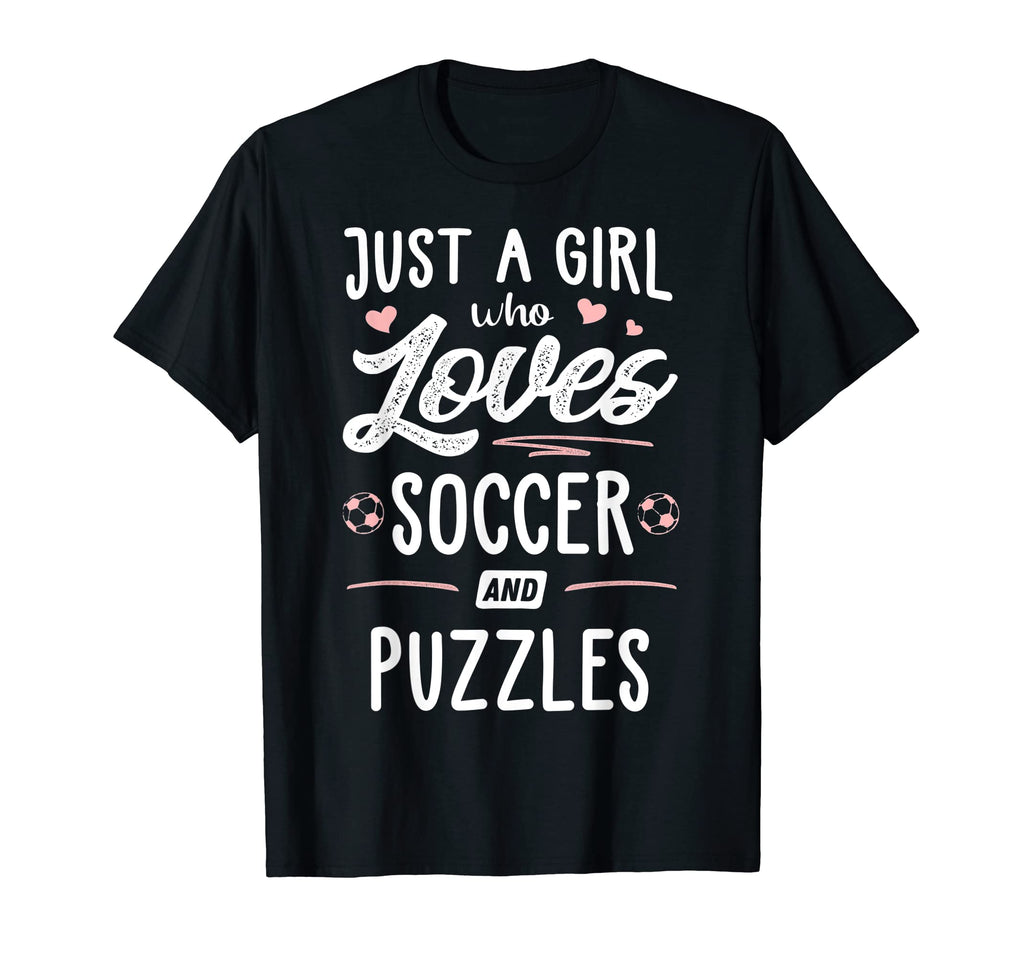 Just Who Loves Soccer And Puzzles Gift T-Shirt - Unique Graphic for Adults