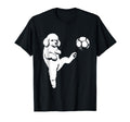 Soccer Poodle Kicking Ball Funny Dog T-Shirt - Minimalist Print Unisex