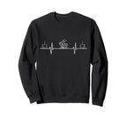 Coffee And Footballer Heartbeat Sweatshirt - Unique Graphic for Adults
