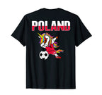 Dabbing Unicorn Poland Soccer Fans T-Shirt - Casual Everyday Wear Unisex