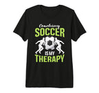 Coaching Soccer Dad Coach Soccer T-Shirt - Novelty Apparel for Adults