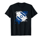 Soccer Ball Flag Israel T-Shirt - Custom Art Print Men Women