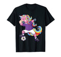 Soccer Unicorn Dabbing T-Shirt - Streetwear Style for Adults