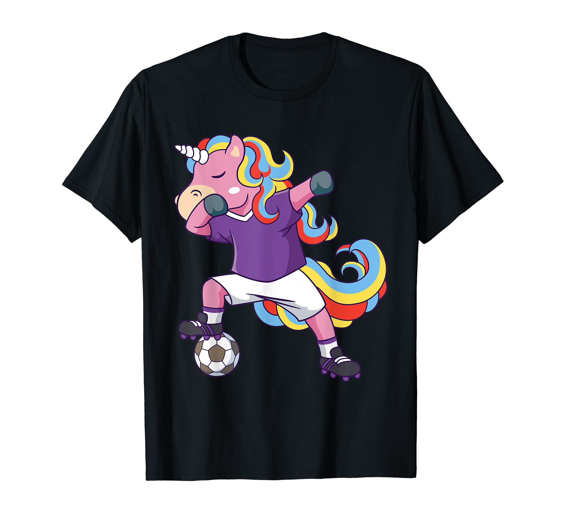 Soccer Unicorn Dabbing T-Shirt - Streetwear Style for Adults