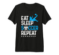 Eat Sleep Soccer Repeat Sport T-Shirt - Aesthetic Graphic for Adults