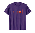 American Football Heartbeat Ecg Pulse T-Shirt - Minimalist Print Men Women