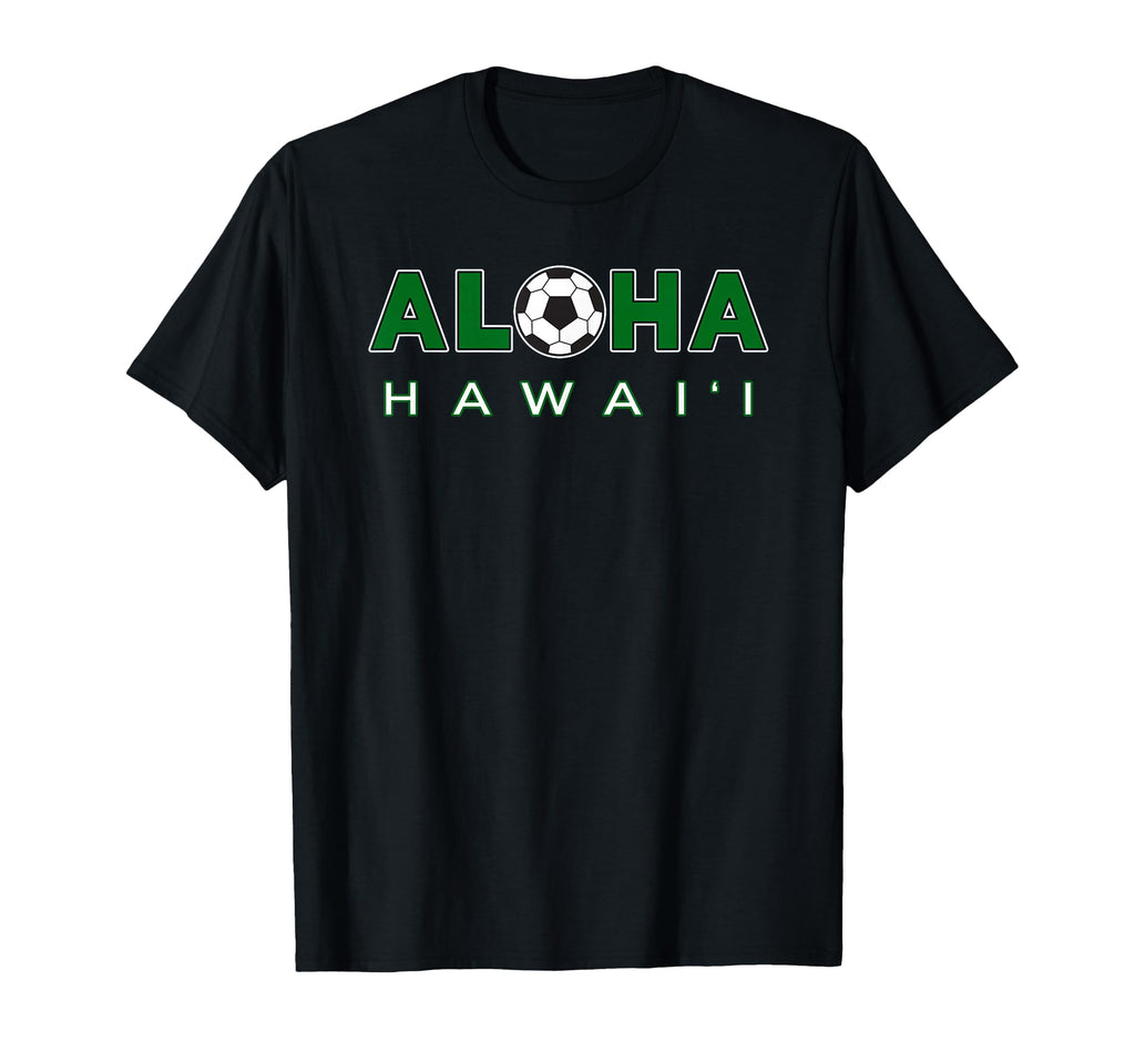 Aloha Hawaii Soccer Ball Aloha Soccer T-Shirt - Novelty Apparel for Adults