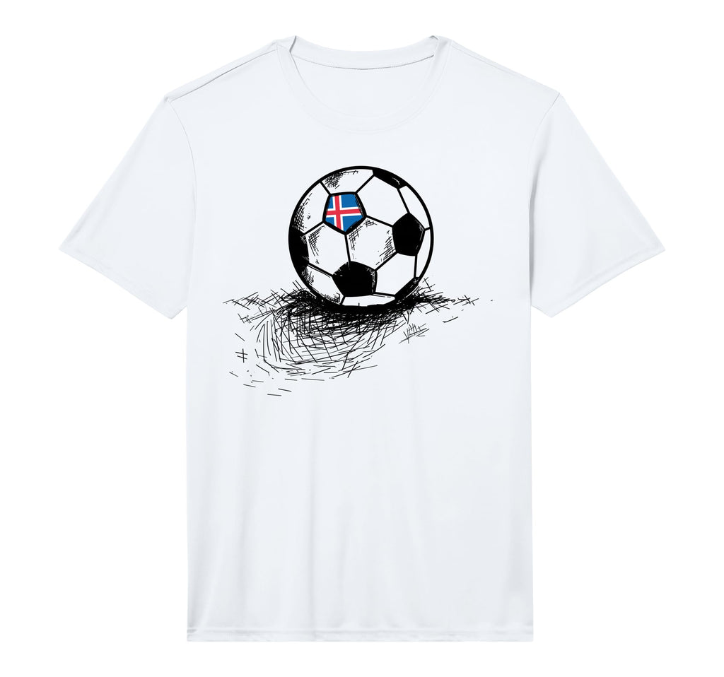 Iceland Soccer Ball Flag Icelandic T-Shirt - Trendy Graphic for Adults