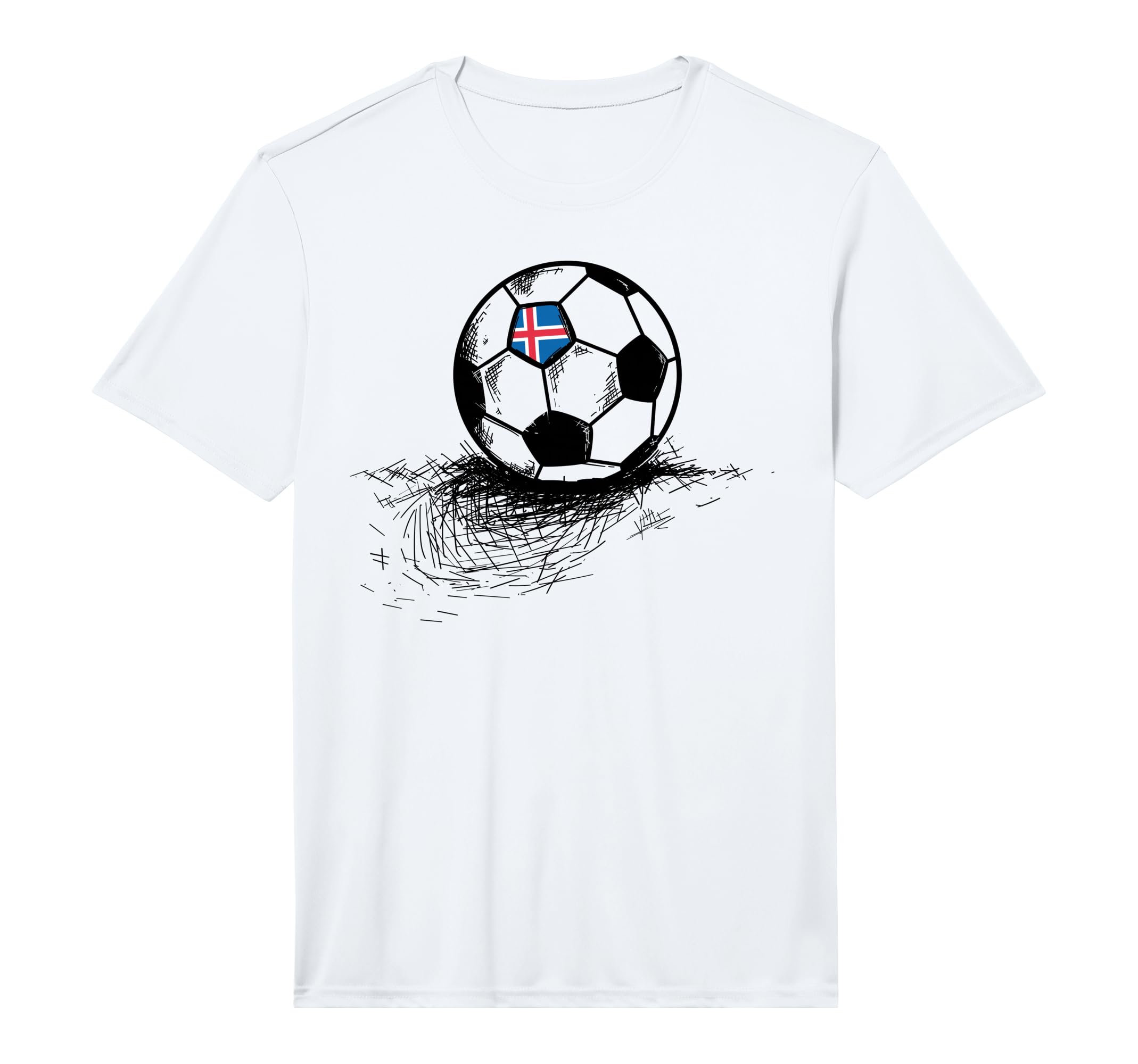 Iceland Soccer Ball Flag Icelandic T-Shirt - Trendy Graphic for Adults