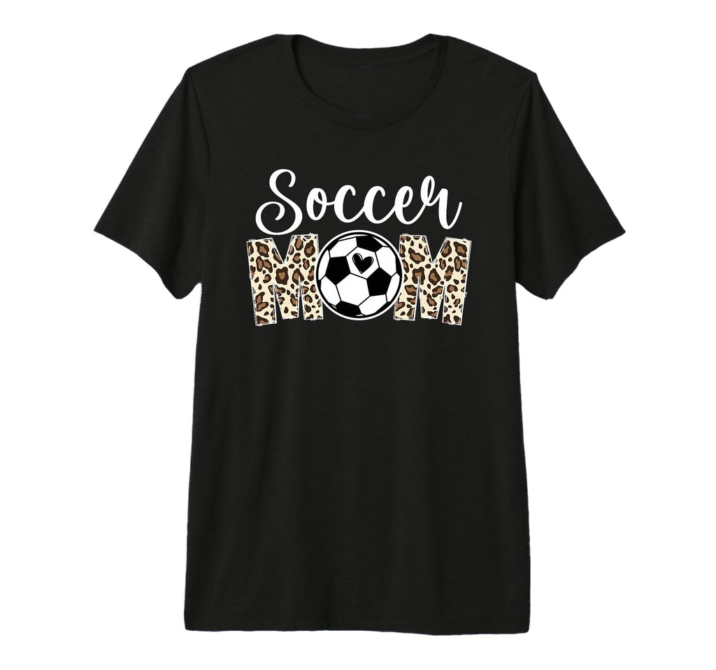 Soccer Mom Soccer Player Mother Leopard T-Shirt - Minimalist Print Unisex